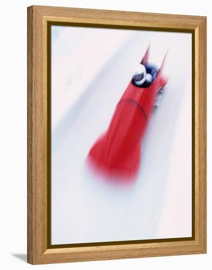 Blurred Action of Two Man Bobsled, Park City, Utah, USA-Chris Trotman-Framed Premier Image Canvas