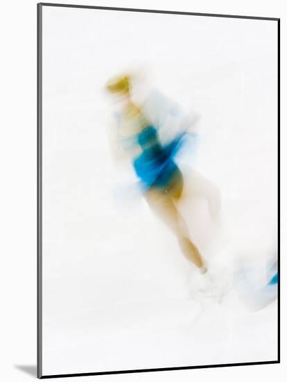 Blurred Action of Woman Figure Skater, Torino, Italy-Chris Trotman-Mounted Photographic Print