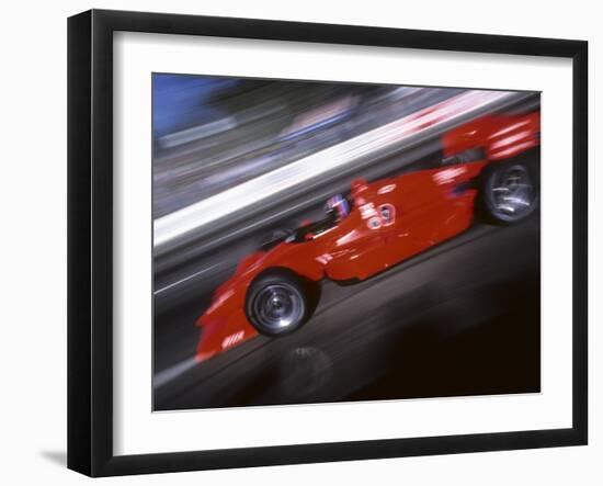 Blurred Auto Racing Action-null-Framed Photographic Print