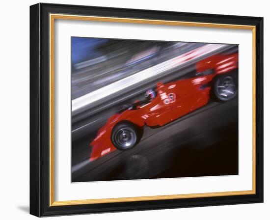 Blurred Auto Racing Action-null-Framed Photographic Print