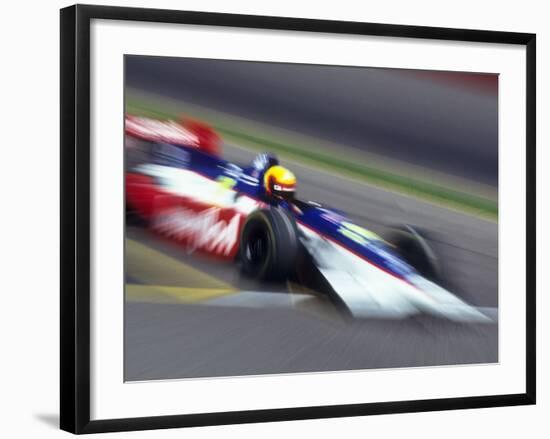 Blurred Auto Racing Action-null-Framed Photographic Print