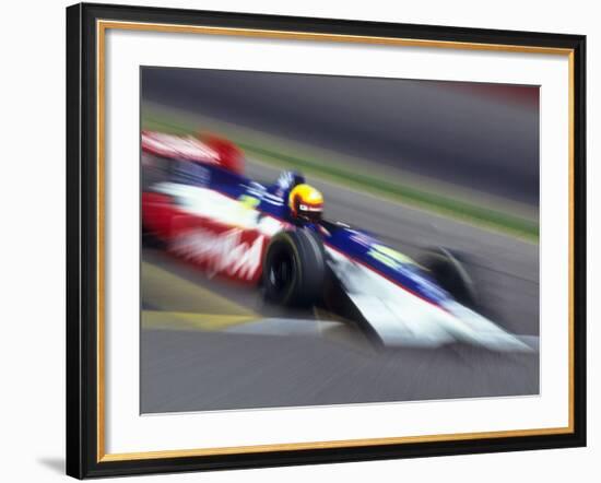 Blurred Auto Racing Action-null-Framed Photographic Print