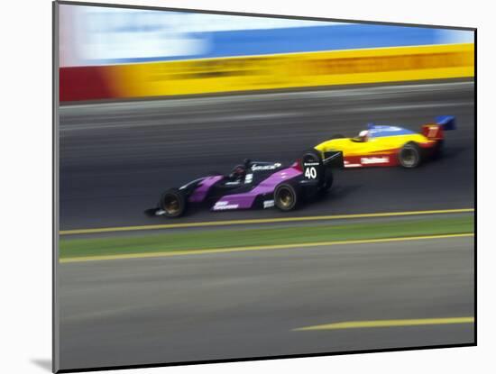 Blurred Auto Racing Action-null-Mounted Photographic Print