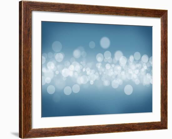 Blurred Bokeh Abstract Background-karandaev-Framed Art Print