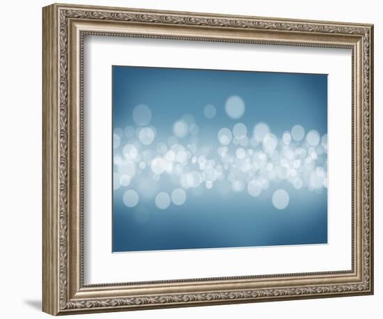 Blurred Bokeh Abstract Background-karandaev-Framed Art Print