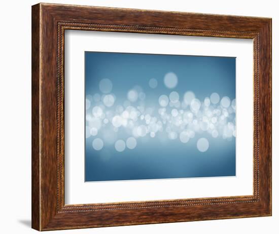 Blurred Bokeh Abstract Background-karandaev-Framed Art Print