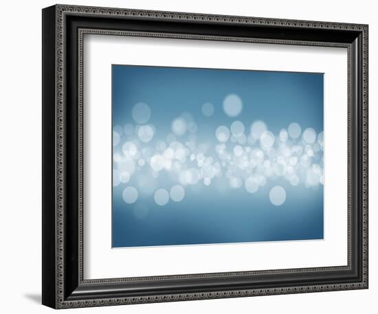 Blurred Bokeh Abstract Background-karandaev-Framed Art Print