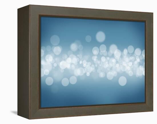 Blurred Bokeh Abstract Background-karandaev-Framed Stretched Canvas