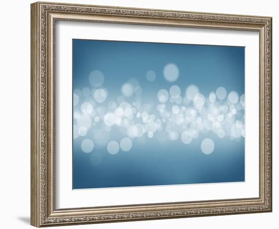 Blurred Bokeh Abstract Background-karandaev-Framed Art Print