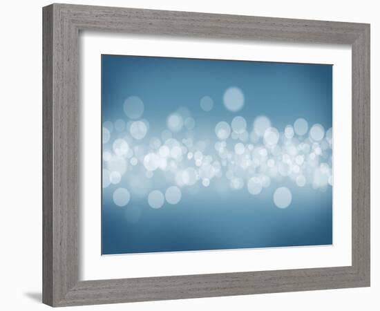 Blurred Bokeh Abstract Background-karandaev-Framed Art Print