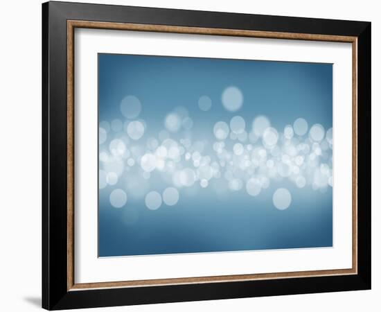 Blurred Bokeh Abstract Background-karandaev-Framed Art Print