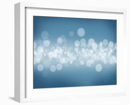 Blurred Bokeh Abstract Background-karandaev-Framed Art Print