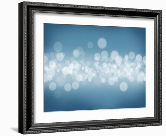 Blurred Bokeh Abstract Background-karandaev-Framed Art Print