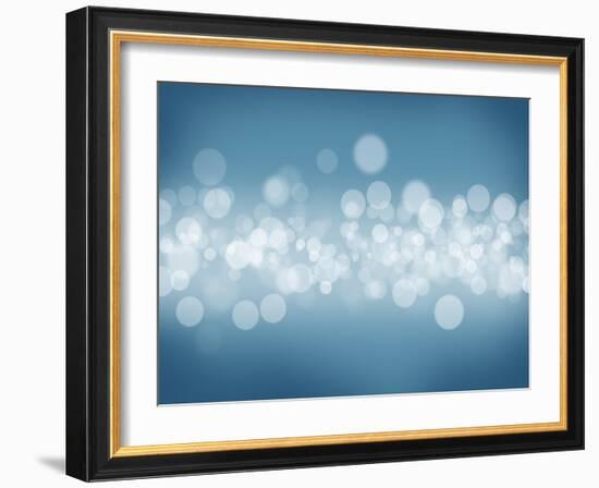 Blurred Bokeh Abstract Background-karandaev-Framed Art Print