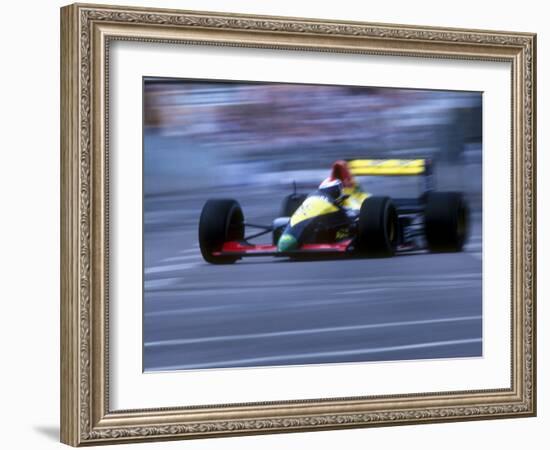 Blurred F1 Auto Racing Action-null-Framed Photographic Print