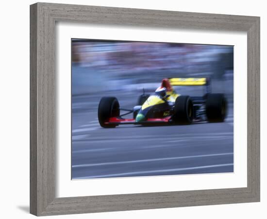 Blurred F1 Auto Racing Action-null-Framed Photographic Print