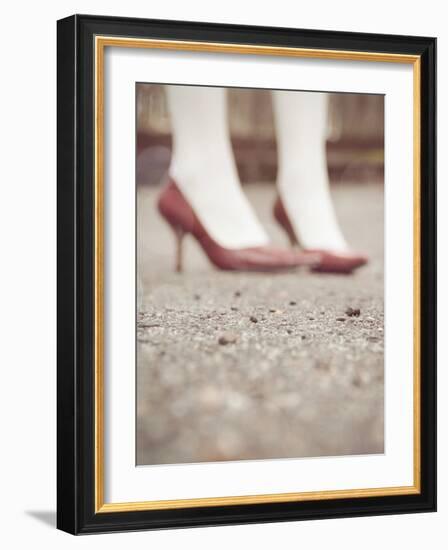 Blurred Image of Ladies Shoes-Jillian Melnyk-Framed Photographic Print