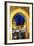 Blurred People Passing Through the Blue Gate, Fez, Morocco-Peter Adams-Framed Photographic Print