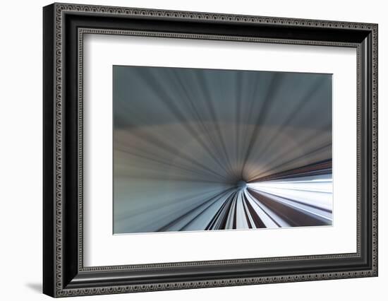 Blurred View of Subway Tunnel, Kuala Lumpur, Malaysia-Paul Souders-Framed Photographic Print