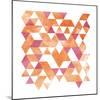Blush Coral Triangles-OnRei-Mounted Art Print