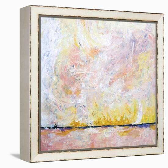 Blush field-Hyunah Kim-Framed Stretched Canvas