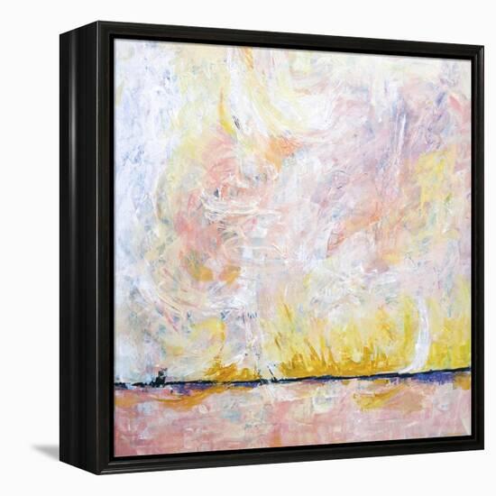Blush field-Hyunah Kim-Framed Stretched Canvas