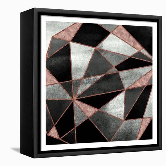 Blush Geo Abstract 2-Alicia Vidal-Framed Stretched Canvas