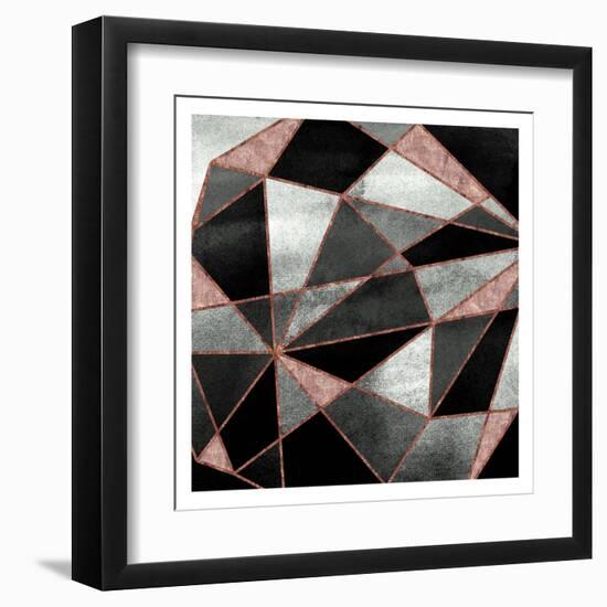 Blush Geo Abstract 2-Alicia Vidal-Framed Art Print