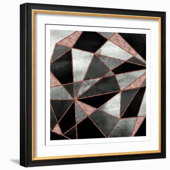 Blush Geo Abstract 2-Alicia Vidal-Framed Art Print