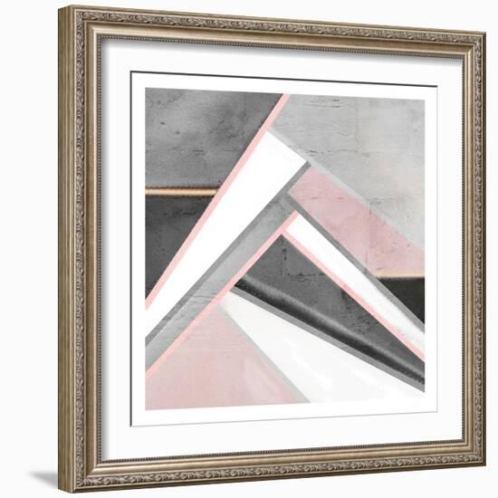 Blush Geo-Kimberly Allen-Framed Art Print