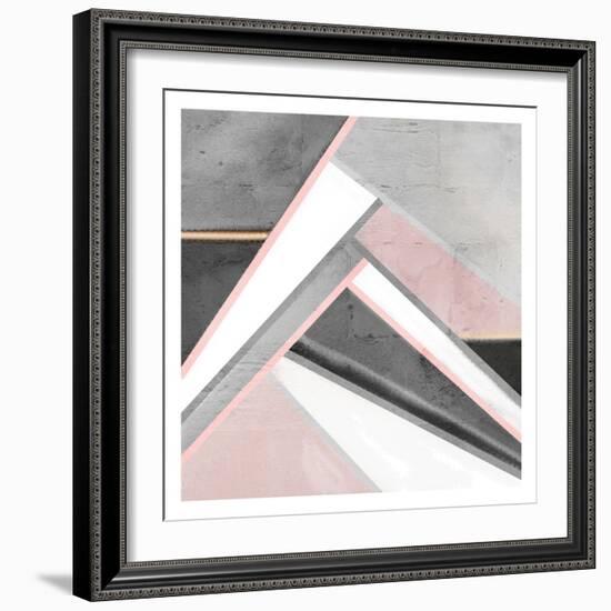 Blush Geo-Kimberly Allen-Framed Art Print