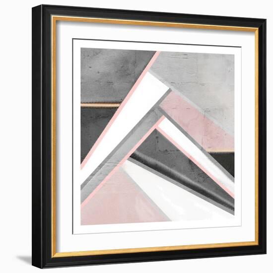 Blush Geo-Kimberly Allen-Framed Art Print