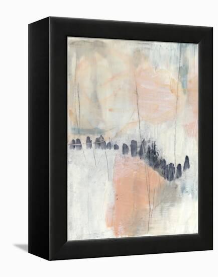 Blush & Navy I-Jennifer Goldberger-Framed Stretched Canvas