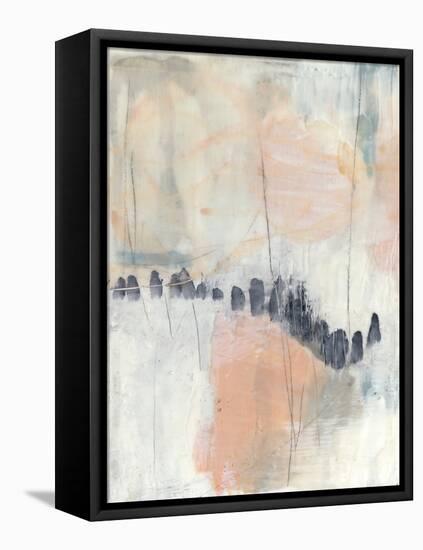 Blush & Navy I-Jennifer Goldberger-Framed Stretched Canvas