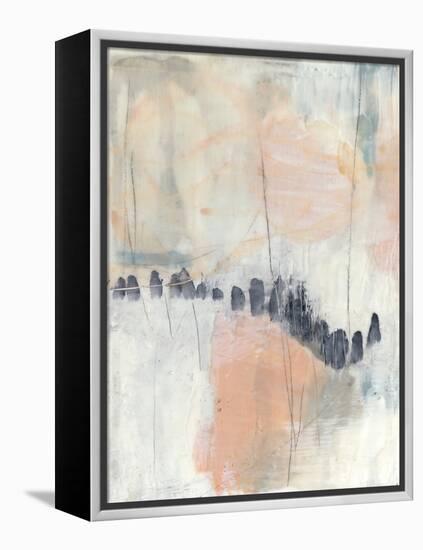 Blush & Navy I-Jennifer Goldberger-Framed Stretched Canvas