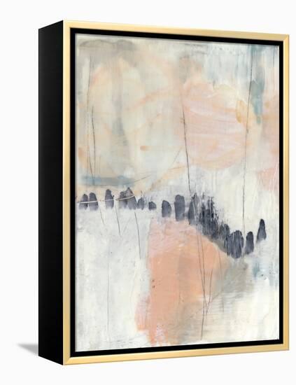 Blush & Navy I-Jennifer Goldberger-Framed Stretched Canvas