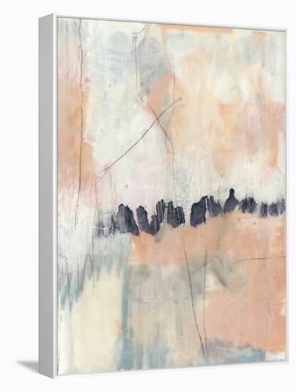 Blush & Navy II-Jennifer Goldberger-Framed Stretched Canvas