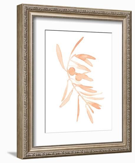 Blush Olive Branch I-Emma Scarvey-Framed Art Print