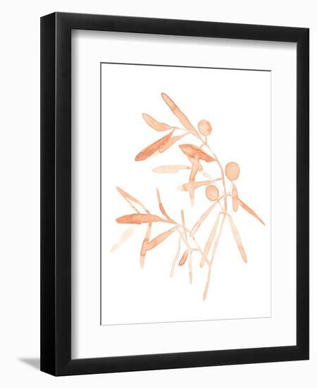 Blush Olive Branch IV-Emma Scarvey-Framed Art Print