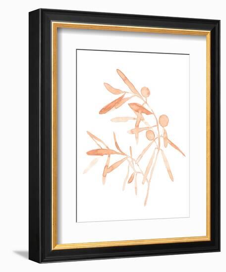 Blush Olive Branch IV-Emma Scarvey-Framed Art Print