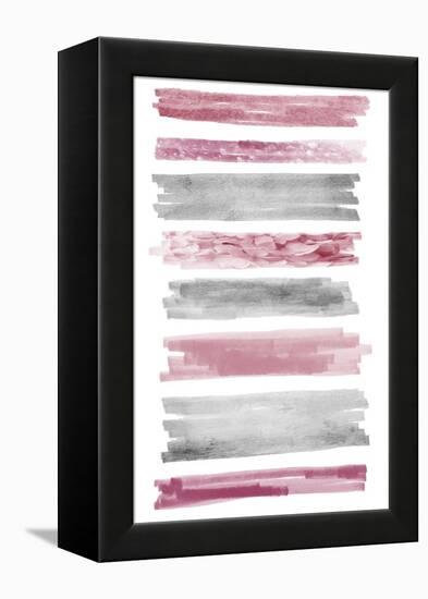 Blush Paint Streaks-Marcus Prime-Framed Stretched Canvas