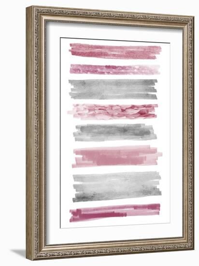 Blush Paint Streaks-Marcus Prime-Framed Art Print