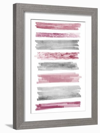 Blush Paint Streaks-Marcus Prime-Framed Art Print