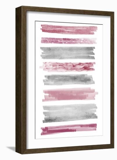 Blush Paint Streaks-Marcus Prime-Framed Art Print