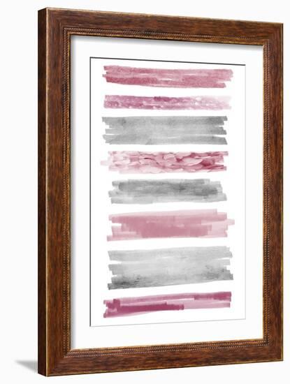 Blush Paint Streaks-Marcus Prime-Framed Art Print