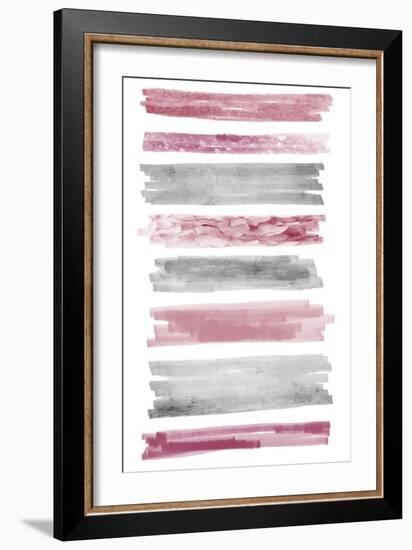 Blush Paint Streaks-Marcus Prime-Framed Art Print