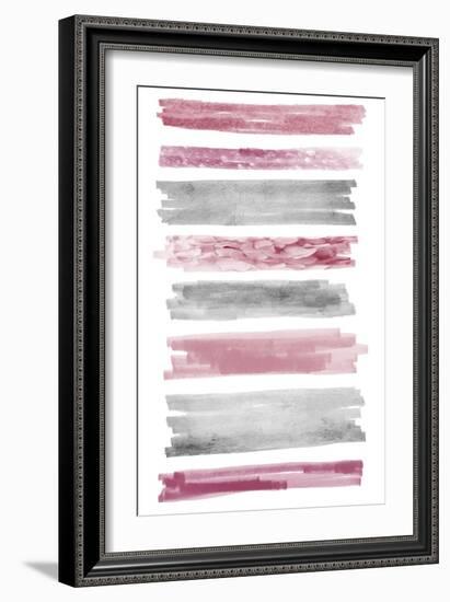 Blush Paint Streaks-Marcus Prime-Framed Art Print