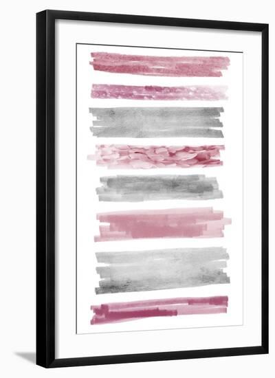 Blush Paint Streaks-Marcus Prime-Framed Art Print