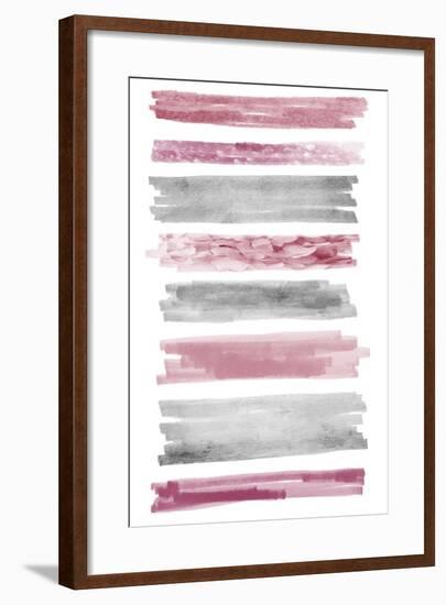 Blush Paint Streaks-Marcus Prime-Framed Art Print