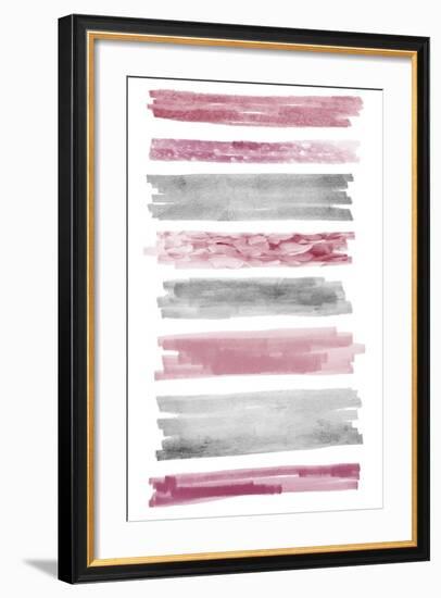 Blush Paint Streaks-Marcus Prime-Framed Art Print